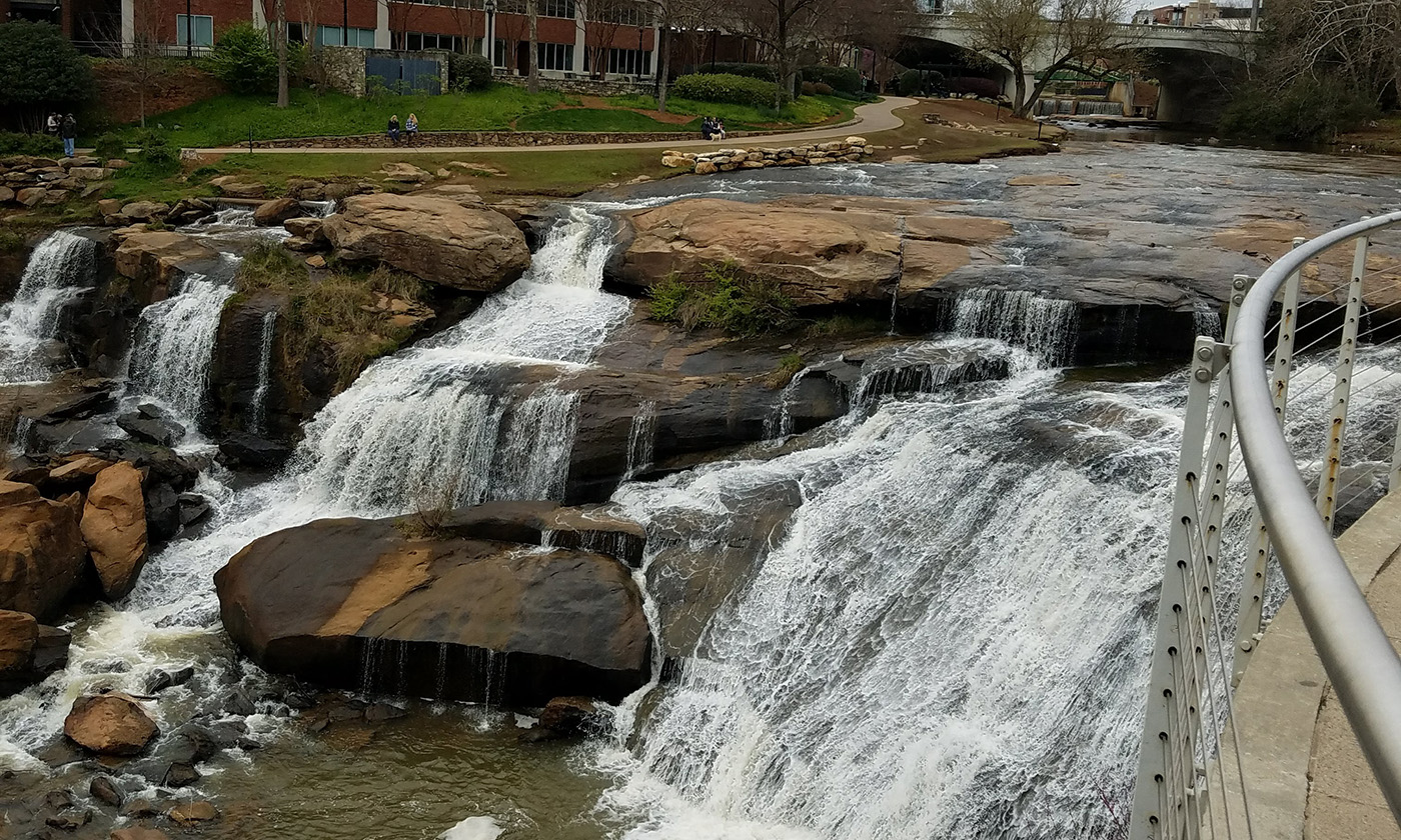 Reedy River Falls in downtown Greenville