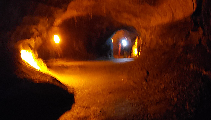 a lava tube resembles a cave