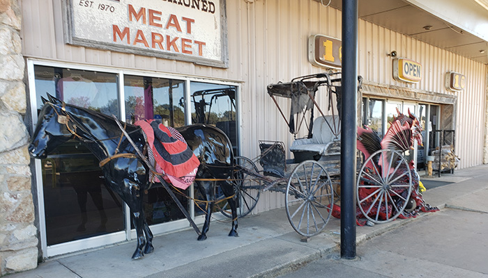 statue of horse and buggy