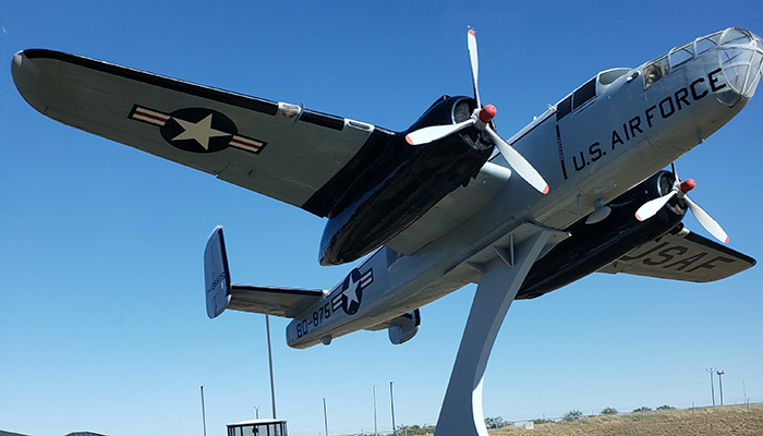 static display of airplane
