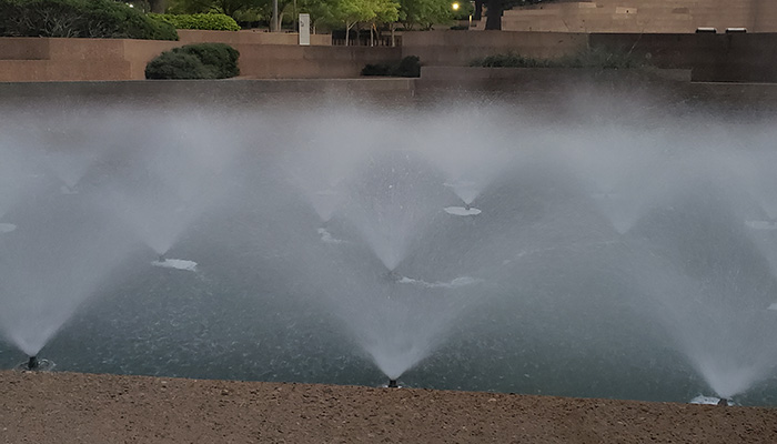 aereated pool at water garden