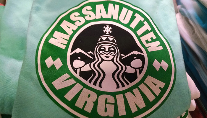 Massanutten tee shirt withStarbucks style logo